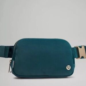 Lululemon Limited Edition Velour Everywhere Belt Bag - Green Jasper / Gold Luxe